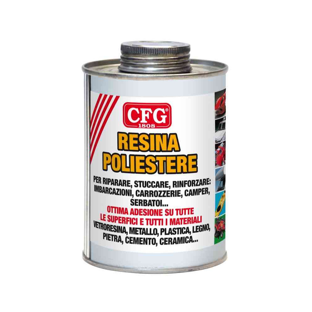 Kit Resina poliestere fluida da catalizzare al 2,5% con apposito  catalizzatore