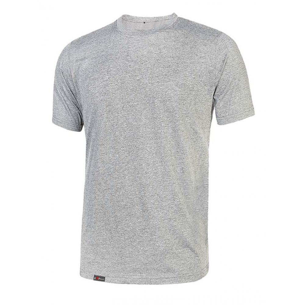T-shirt da lavoro a manica corta U-Power Linear Grey Silver