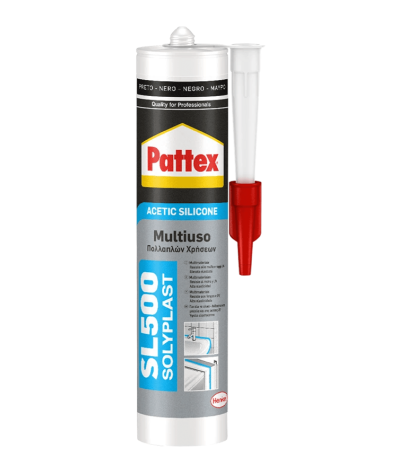 Silicone Acetico Nero SL500 300ml Pattex