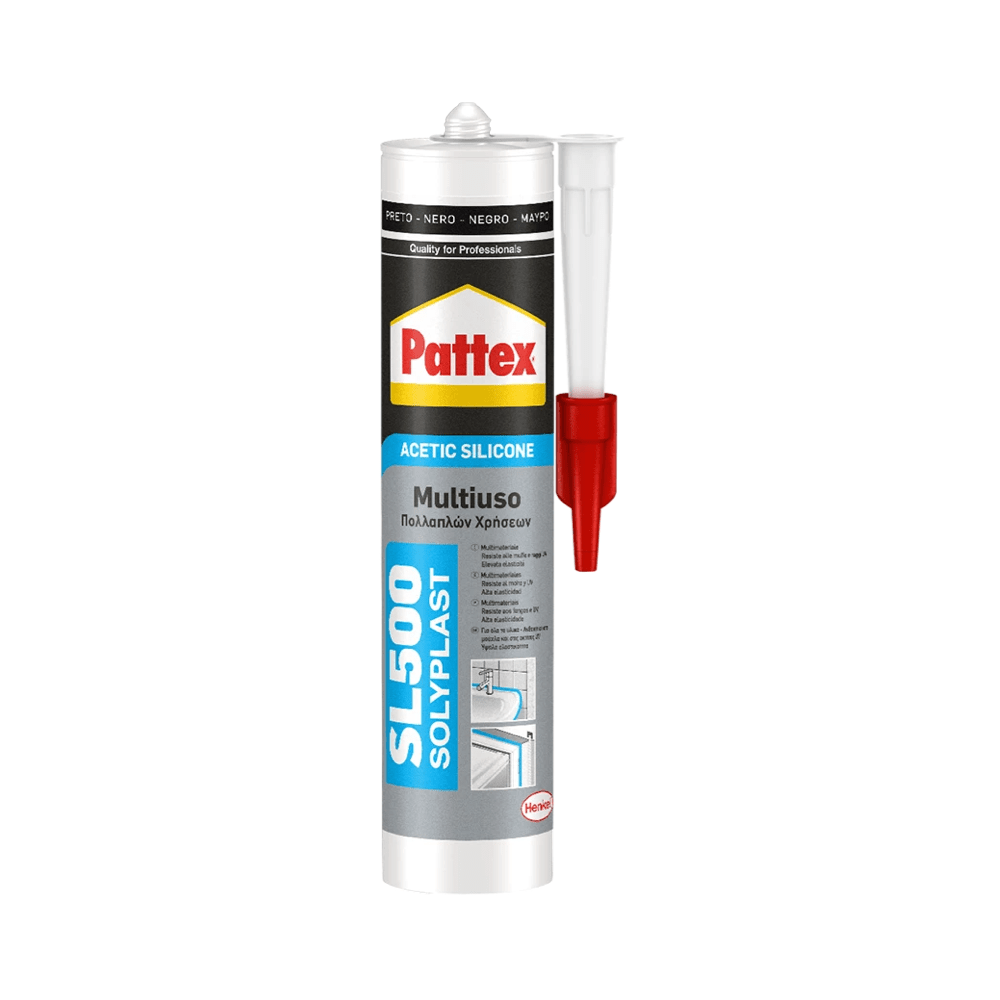 Silicone Acetico Nero SL500 300ml Pattex