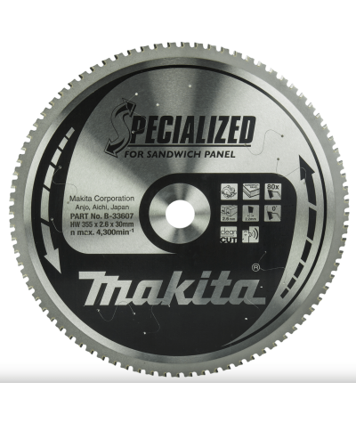 Lama Specialized T.C.T., 355x30mm, 80T Makita
