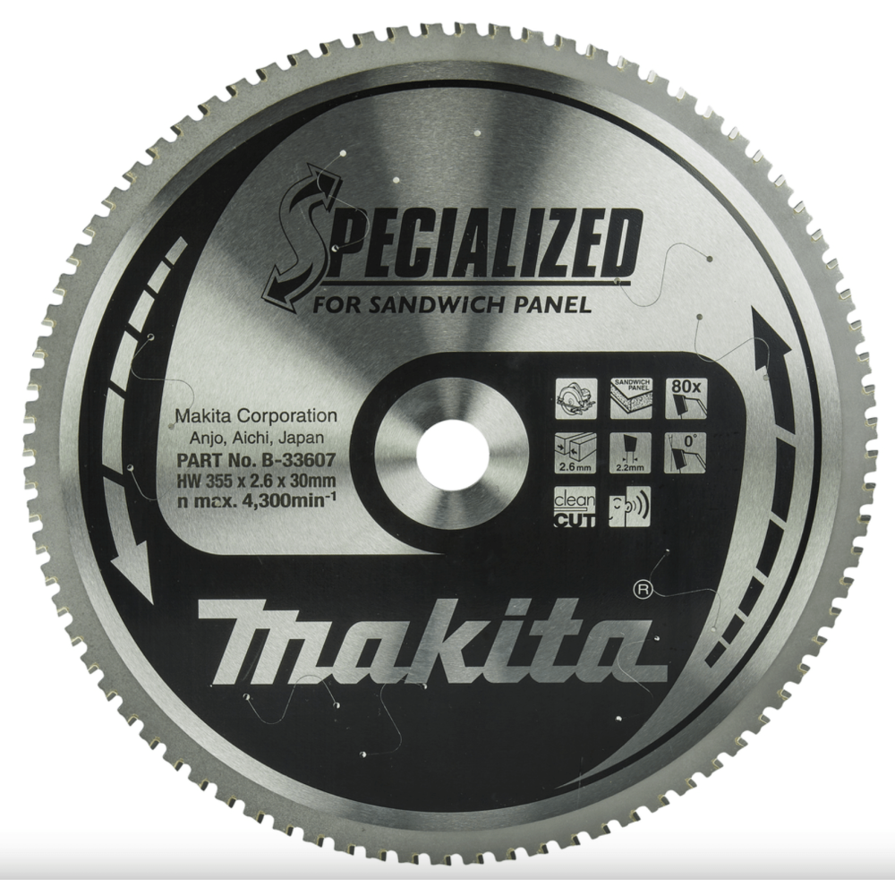 Lama Specialized T.C.T., 355x30mm, 80T Makita