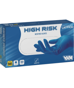 Guanti in Lattice Blu 18,5g S/P VAM High Risk 50PZ