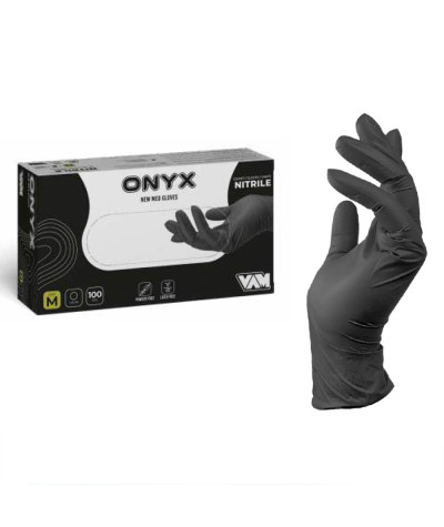 Guanti in Nitrile Nero 8.0g S/P Vam Diamond Grip Nero 50PZ
