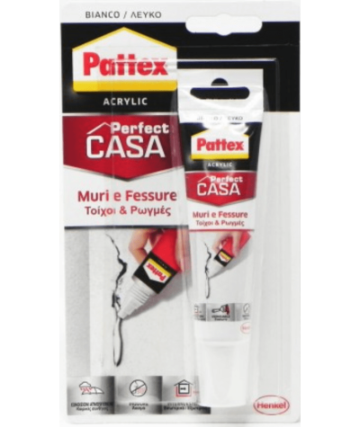 Silicone acrilico Bianco Perfect Casa Muri e fessure 50 ml Pattex