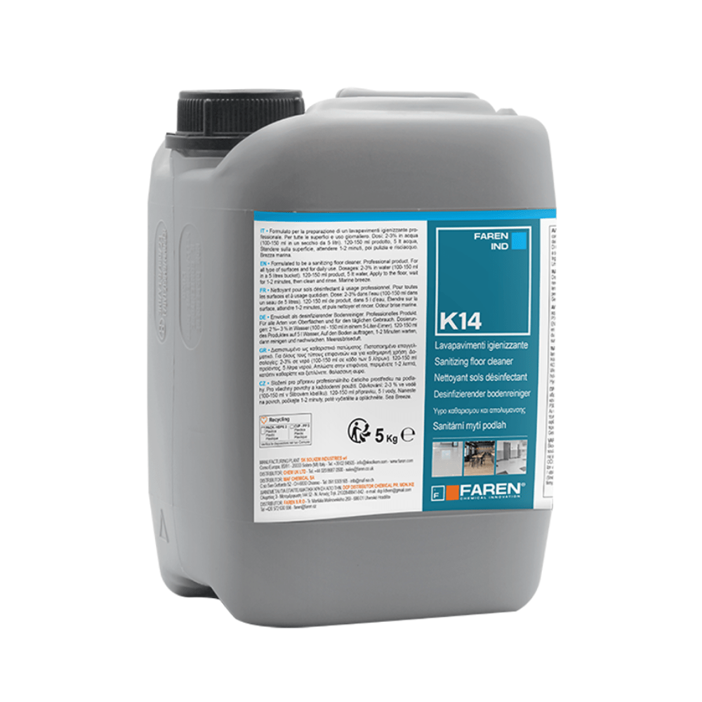 K14 Detergente Igienizzante Brezza Marina 5 Litri Faren