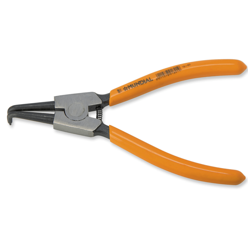 Pinza per anelli elastici esterni becchi piegati 170 mm Mundial