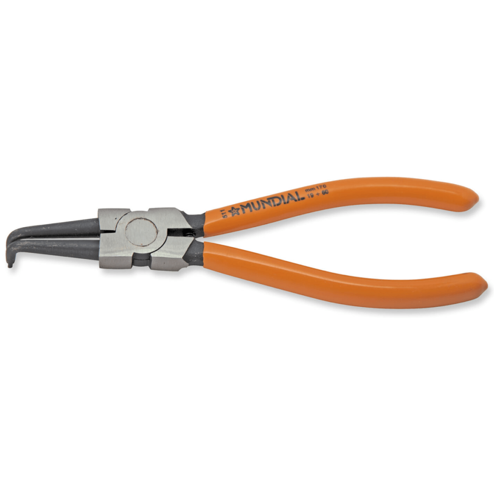 Pinza per anelli elastici interni becchi piegati 170 mm Mundial