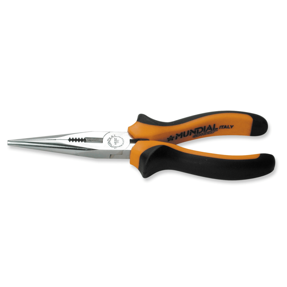 Pinza becchi mezzotondi con tagliente 170 mm Mundial