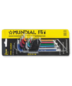 Serie 9 chiavi torx lunghe Colorate Mundial